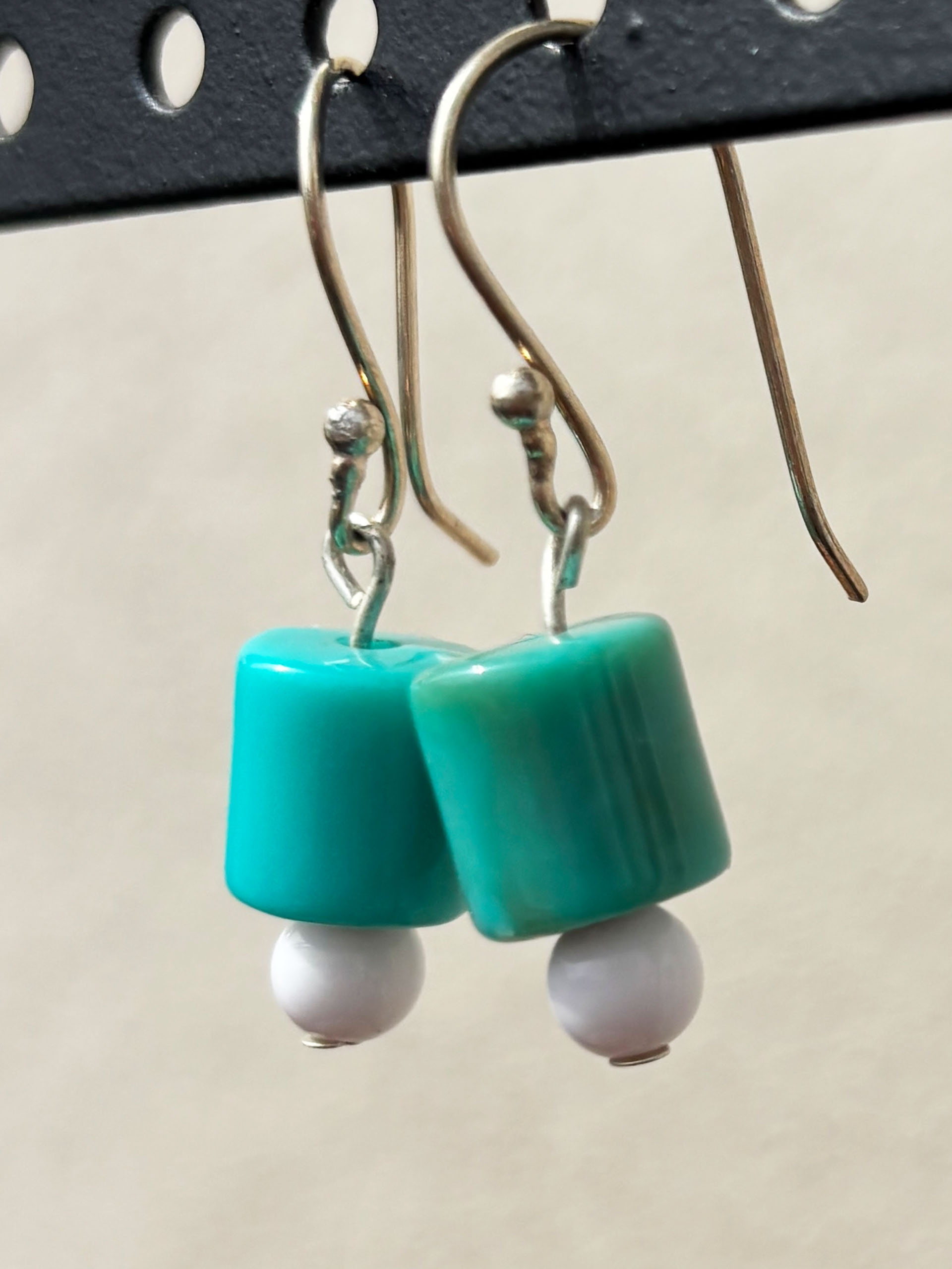 Mint Cube Earrings - Image 2