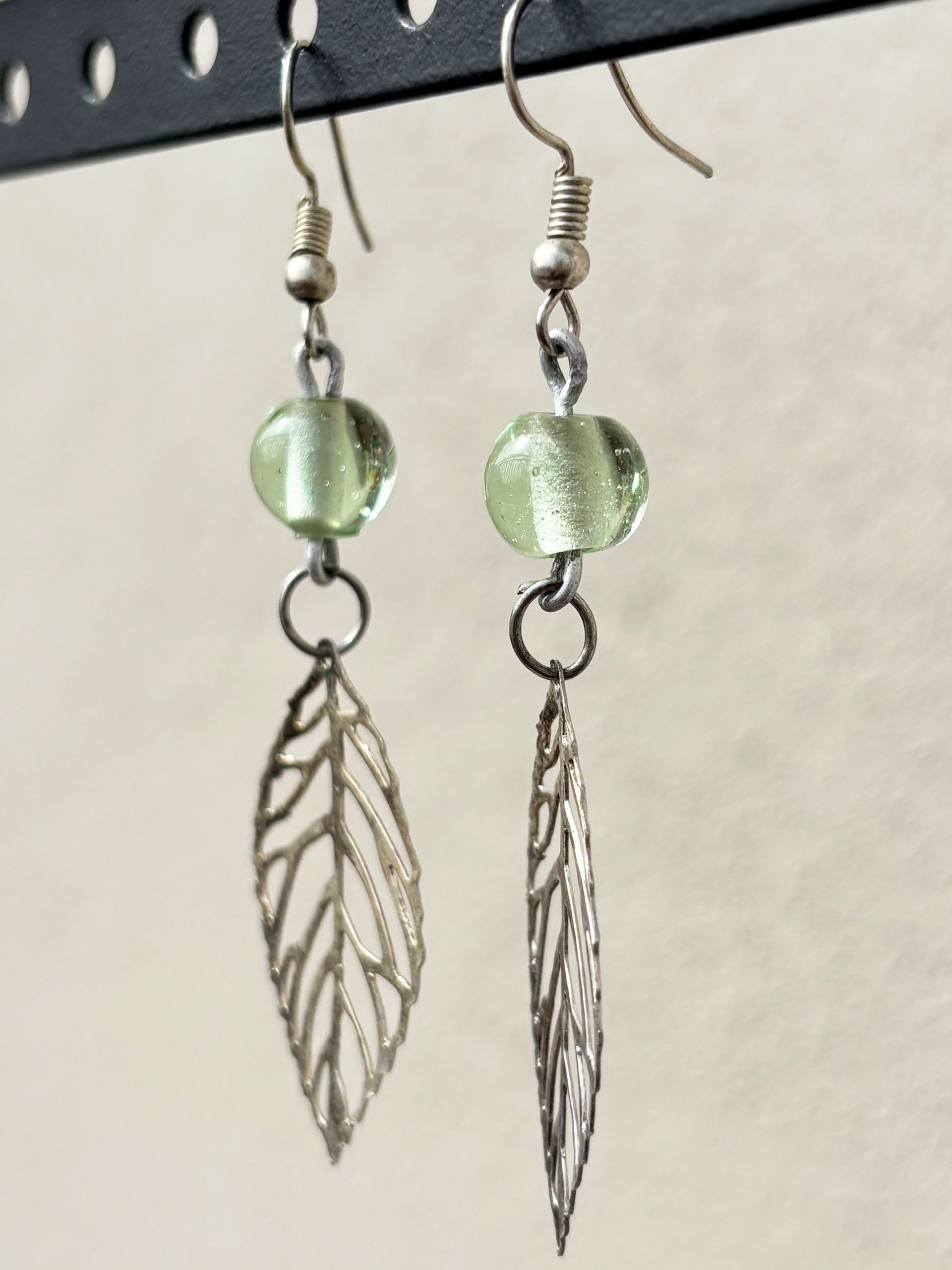 Minimal Leaf Dangle Earrings - Image 5
